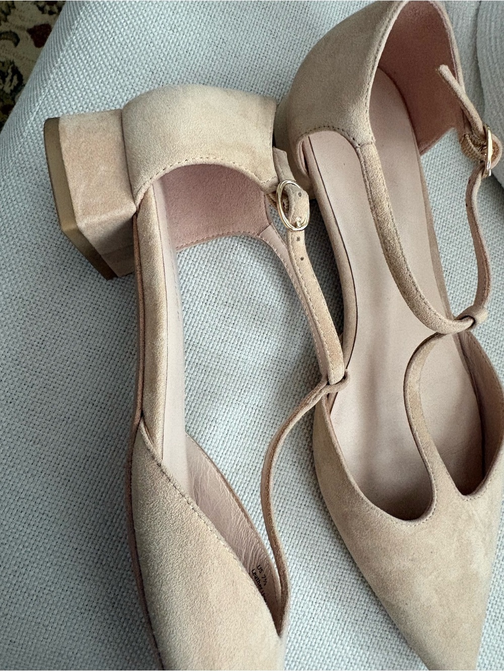 Tuckernuck Shoes Tan Grosgrain Collins Flats Women’s 7.5 Neutral Classic - Picture 4 of 11